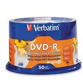 Verbatim 95137 DVDR 47GB Inkjet Printable White Spindle 50