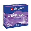 Verbatim 43541 DVDR 24X 85GB Double Layer Jewel Case Pack 5