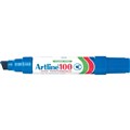 Artline 100 Permanent Marker Chisel 7512mm Blue