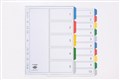 Marbig 35042F  Dividers 5 Tab A5 PP Colour