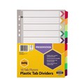 Marbig36017F Dividers 10 Tab A4 Reinforced Fluoro