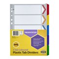 Marbig 35011F Dividers 5 Tab A4 Reinforced MultiColoured