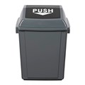 Cleanlink 12054 Bin Plastic 25L with Swing Lid Grey