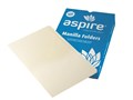 Aspire Manilla Folder A4 Straight Cut Buff Box 100