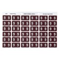 Avery 43349 9 Side Tab Colour Coding Labels Brown Pack 180