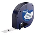 Dymo 10697 Letratag White Paper 12mm x 4m Pack 2