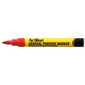 Artline General Purpose Permanent Marker Bullet 15mm Red Box 12