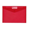 Marbig 2015003 Doculope Document Wallet With Button A4 Red Pack 10