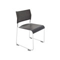 Chair Wimbledon Stackable Sleigh Base No Arms Black