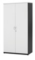 Aspire Storage Cupboard with Full Door 900W x 450D x 1800H mm White Ironstone
