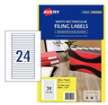 Avery 959058 L7170 Filing Labels Laser Inkjet 134 x 11mm 24 Per Sheet 959058 Pack 25