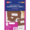 Avery 936111 J8156 Quick Peel Address Labels with Sure Feed Inkjet 58 x 178mm 45 Per Sheet Pack 50