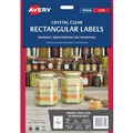 Avery 980019 L7113 Rectangle Labels Laser 96 x 508mm 10 Per Sheet Crystal Clear Pack 10