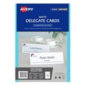 Avery 947000 L7423 Delegate Cards Laser Inkjet 210 x 743mm White 2 Per Sheet Pack 25