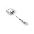 Durable 832523 Name Badge Reel Style 80cm Silver Box 10