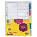 Marbig 35010 Dividers 5 Tab A4 PP MultiColoured