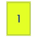Avery 35999 L7167FY High Vis Shipping Labels Laser 1996 x 2891mm 1 Per sheet Fluoro Yellow Pack 25