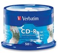 Verbatim 95005 CDR 52X 700MB  80min Inkjet Printable Silver Spindle 50