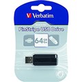 Verbatim 49065 USB Flash Drive 64Gb Pinstripe 20 Black