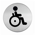 Durable 490623 Pictogram WC Handicapped 83mm Silver