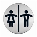 Durable 492023 Pictogram WC Women  Men 83mm Silver