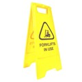 Cleanlink 12159 Safety Sign Forklifts In Use Yellow