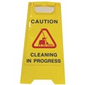 Cleanlink 12051 Safety Sign Cleaning In Progress Yellow