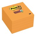 Post It Notes 654 5SSNO 76 x 76mm Super Sticky Orange Pack 5