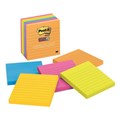 Post It Notes 675 6SSUC 98 x 98mm Super Sticky Lined Assorted Rio De Janeiro Pack 6