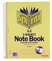 Spirax 596 5 subject Notebook A4 250 Page