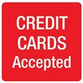 Apli Sign 900433 Self Adhesive Credit Cards Accepted Each