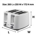 Nero Toaster 4 Slice White 746052