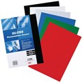 GBC Gloss Binding Covers A4 Red 250gsm Pack 100