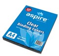 Aspire Binding Covers A4 Clear Plastic 250 Microns Pack 100