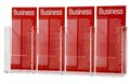 Esselte Brochure Holder 43329 Dl Single Tier Four Compartment Wall Mount Clear
