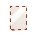 Durable 4944132 Sign Holders Security A4 Red  White Pack 2