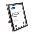 Carven QFBLKSILVA4 Document Frame A4 Black  Silver