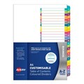 Avery 922007 Customisable Table of Contents Dividers AZ Tabs A4 LandscapePortrait