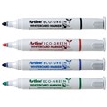 Artline 527 Eco Whiteboard Marker Bullet 2mm Assorted Wallet 4