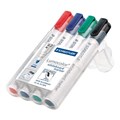 Staedtler 351WP4 Lumocolour Whiteboard Marker Bullet 2mm Assorted Wallet 4