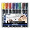 Staedtler 350WP8 Lumocolor Permanent Chisel Assorted Wallet 8