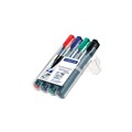 Staedtler 350WP4 Lumocolor Permanent Marker Chisel Assorted Wallet 4