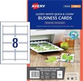 Avery 936229 Business Cards 8 per sheet C32028 Double Sided Glossy White Pack 10