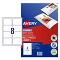 Avery 959771 L7165CL Matt Photo Quality Labels Laser 991 X 677mm 8 Per Sheet Pack 20
