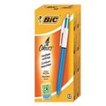 Bic Pen 4 Colour Retractable Ballpoint Fine Black Blue Red  Green Box12 33843