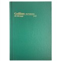 Collins 5604 Hard Cover A5 Note Book AZ 240 Page Green