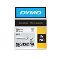 Dymo Rhino 18443 Tape Vinyl Black on White 9mm
