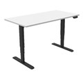 Dynariser SitStand Desk Electric 1500W x 750D x 6301250H mm Black FrameWhite Top