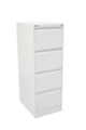 Filing Cabinet GFCA4  4 Drawer White Satin
