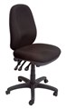 PO500 Heavy Duty Operator Chair High Back Large Seat 3 Lever Black Fabric